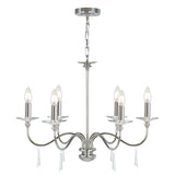 Finsbury Park 6-Light Chandelier Polished Nickel - Comet Lighting