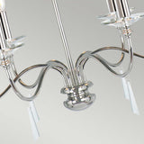 Finsbury Park 6-Light Chandelier Polished Nickel - Comet Lighting