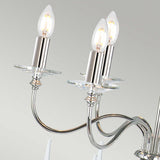 Finsbury Park 6-Light Chandelier Polished Nickel - Comet Lighting