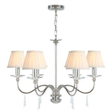 Finsbury Park 6-Light Chandelier Polished Nickel - Comet Lighting