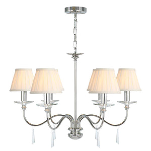 Finsbury Park 6-Light Chandelier Polished Nickel - Comet Lighting