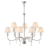 Finsbury Park 9-Light Chandelier Polished Nickel - Comet Lighting