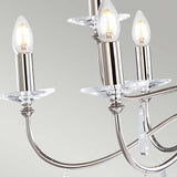 Finsbury Park 9-Light Chandelier Polished Nickel - Comet Lighting