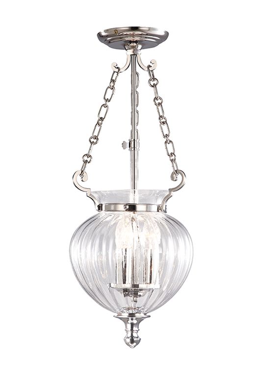 Finsbury Park Pendant Ceiling Light Small Polished Nickel