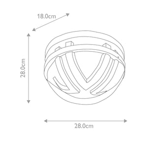 Frida 1 Light Ceiling Light - Comet Lighting