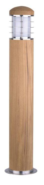 Poole Outdoor Bollard Stainless Steel & Teak - Comet Lighting