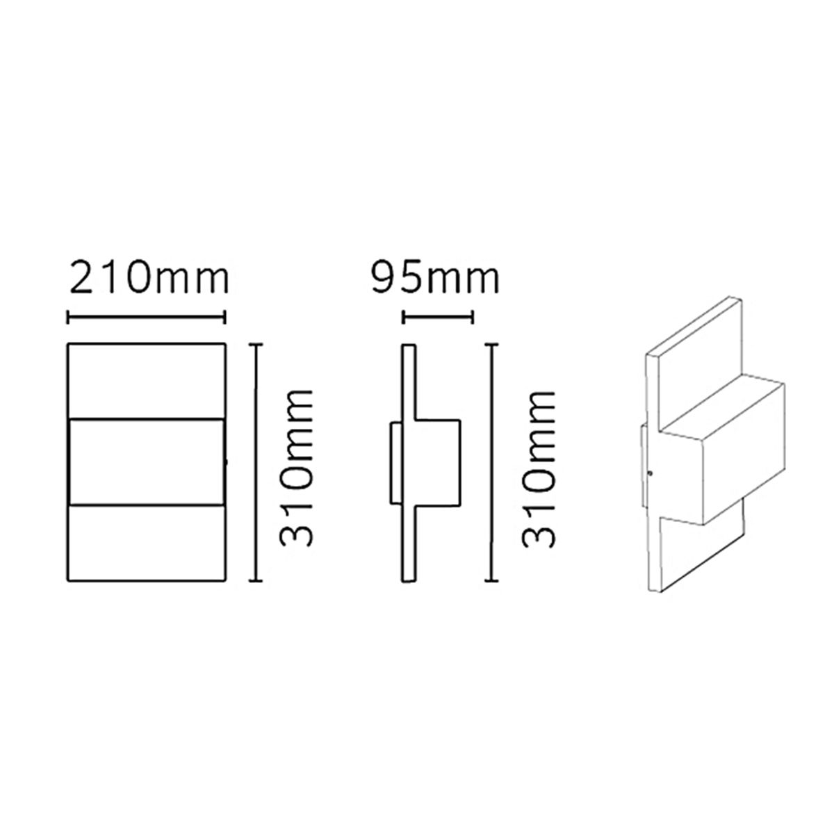 Geneve E27 Wall Lantern - Graphite - Comet Lighting