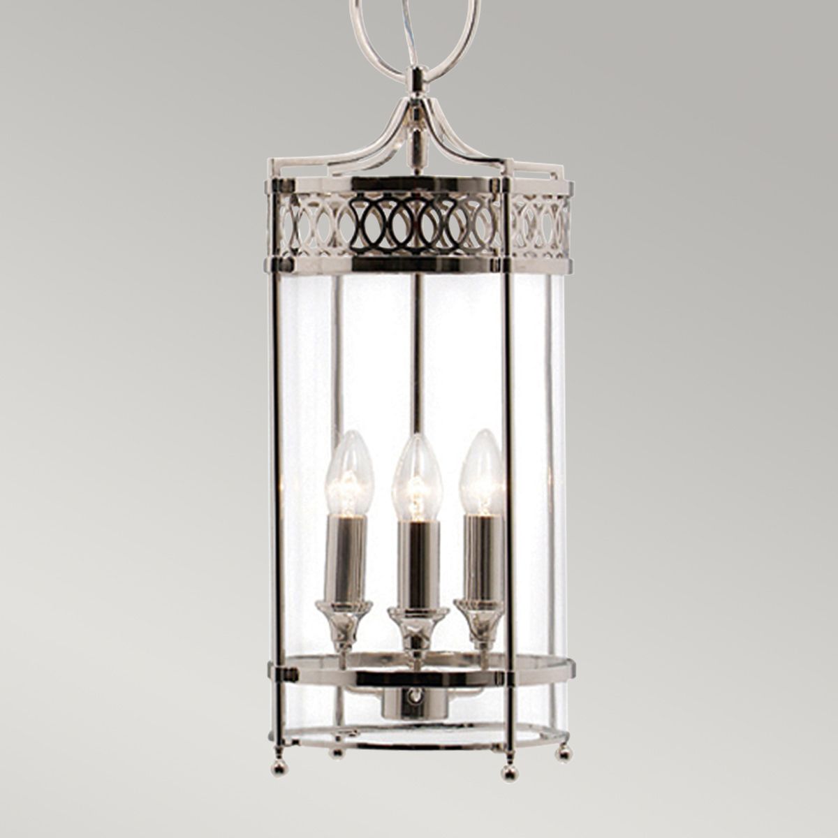 Guildhall Pendant Ceiling Light Polished Nickel - Comet Lighting