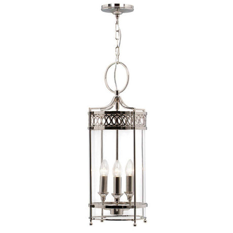 Guildhall Pendant Ceiling Light Polished Nickel - Comet Lighting