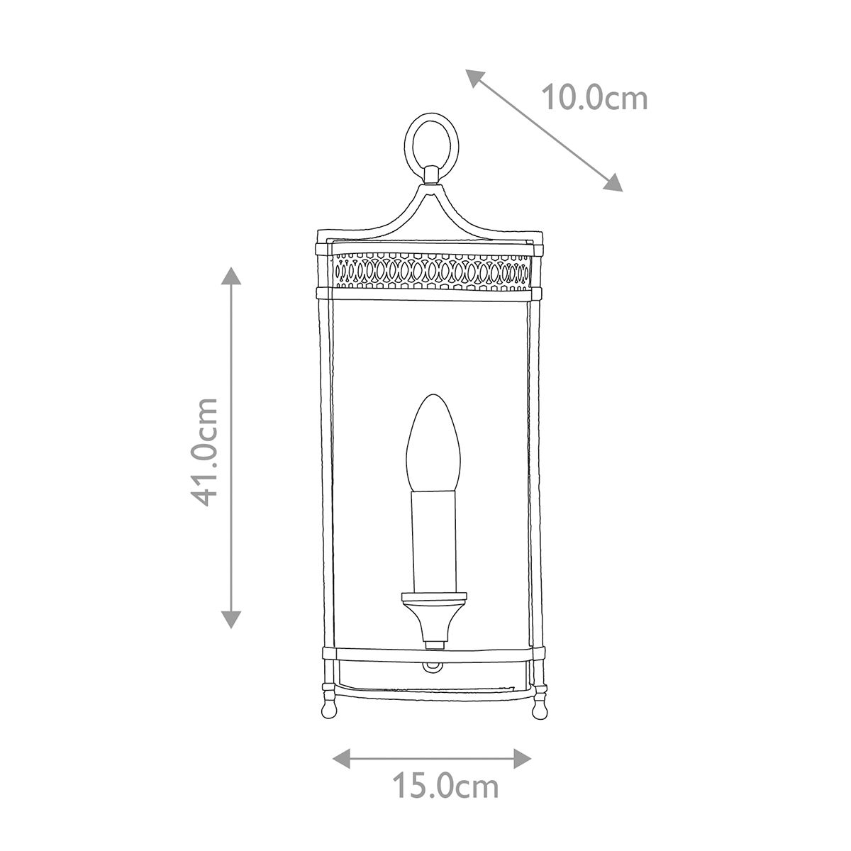 Guildhall Wall Light - Polished Nickel - Comet Lighting