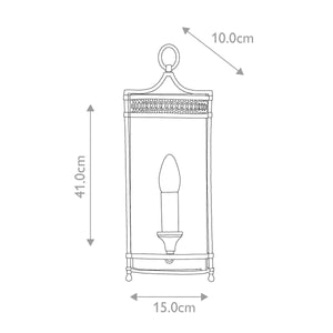 Guildhall Wall Light - Polished Nickel - Comet Lighting
