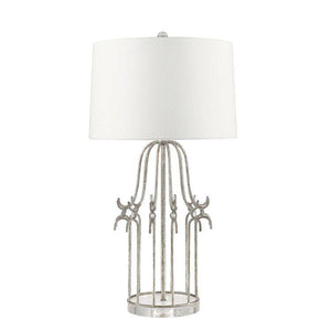 Stella 1-Light Table Lamp - Distressed Silver - Comet Lighting
