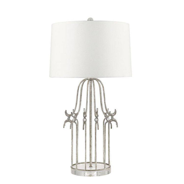 Stella 1-Light Table Lamp - Distressed Silver - Comet Lighting