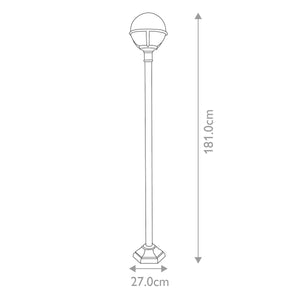 Glenbeigh Outdoor Lamp Post Black - Comet Lighting
