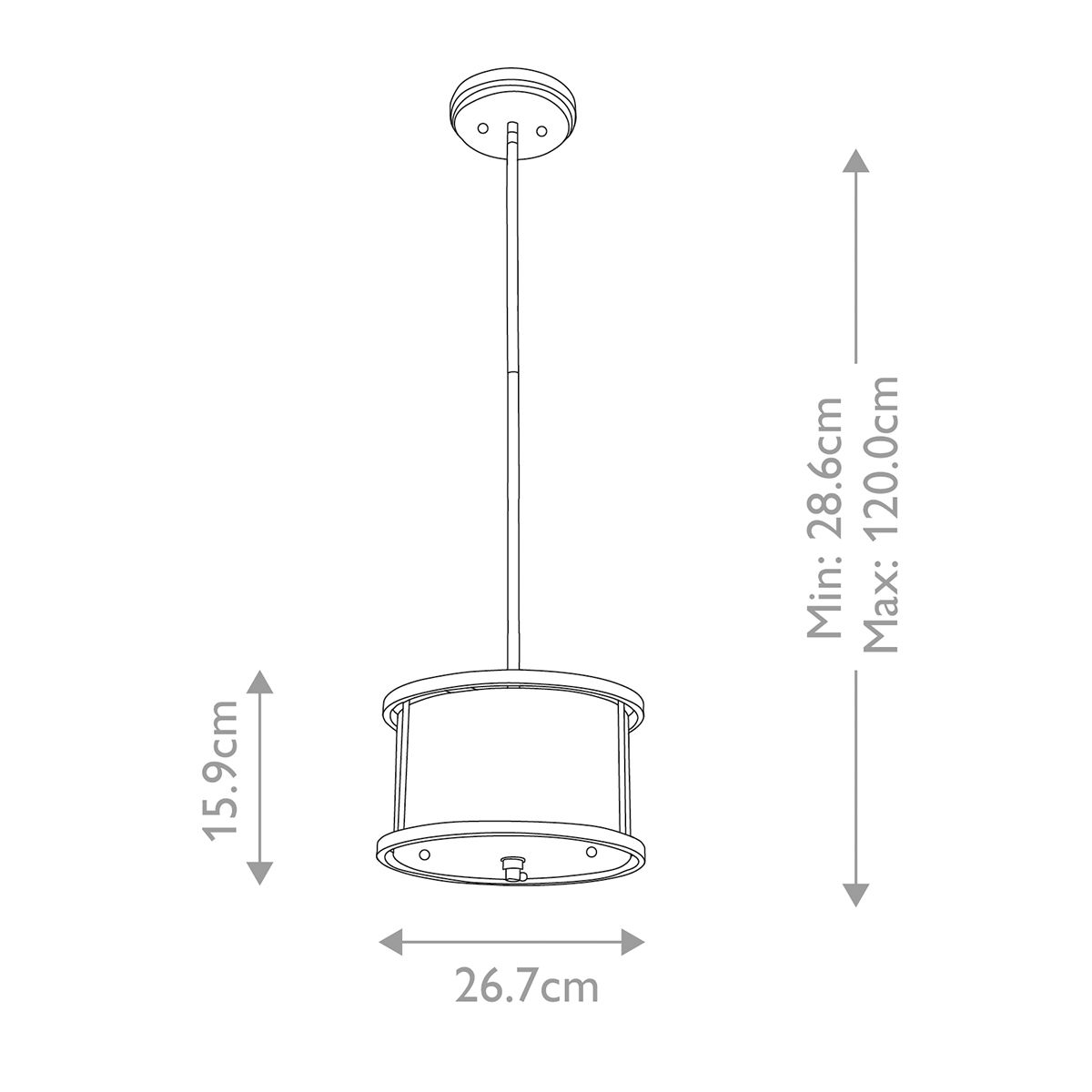 Lemuria 1 Light Duo-Mount Mini Pendant