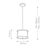 Lemuria 1 Light Duo-Mount Mini Pendant