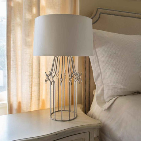 Stella 1-Light Table Lamp - Distressed Silver - Comet Lighting