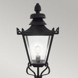 Grampian Outdoor Pedestal Lantern Black