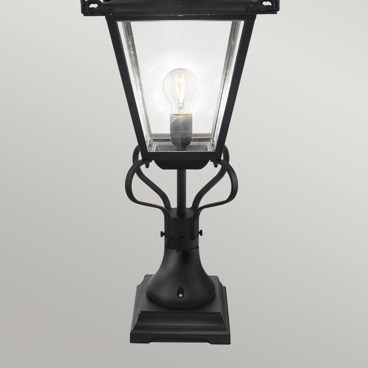 Grampian Outdoor Pedestal Lantern Black