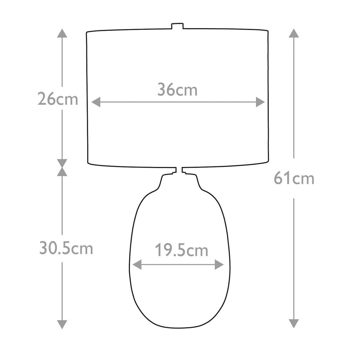 Grange Park 1-Light Table Lamp - Comet Lighting