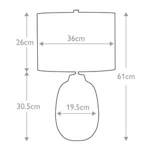 Grange Park 1-Light Table Lamp - Comet Lighting