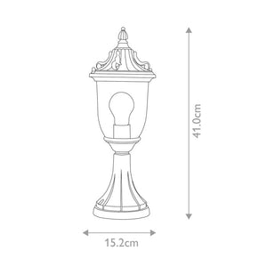 Elkstone 1 Light Pedestal - Comet Lighting