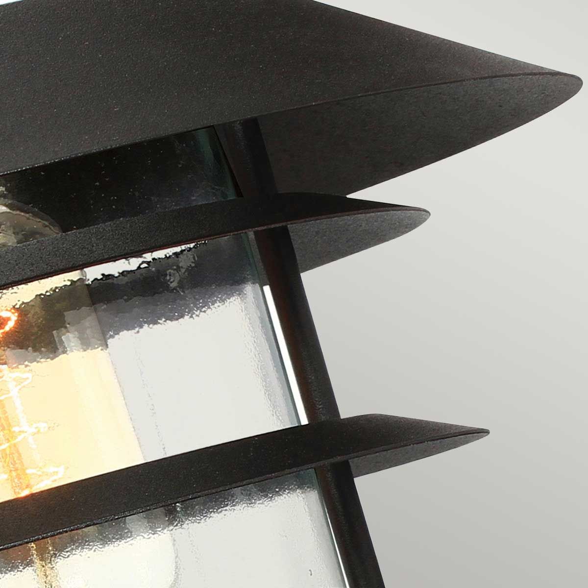 Helsingor 1 Light Wall Lantern - Black - Comet Lighting