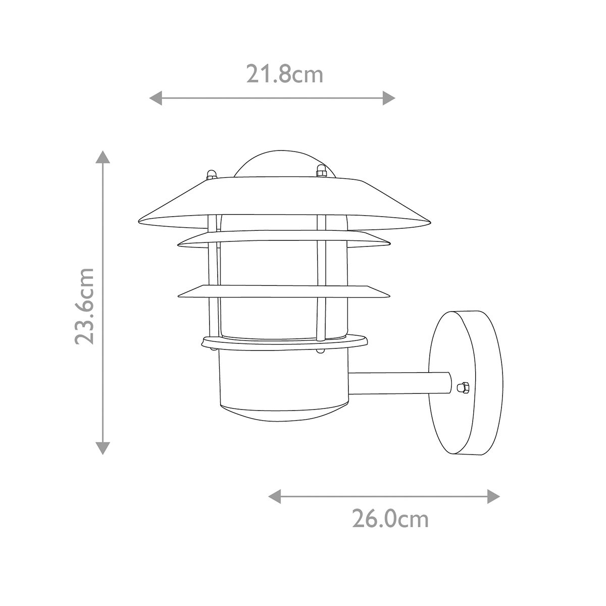 Helsingor 1 Light Wall Lantern - Black - Comet Lighting