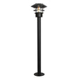 Helsingor 1 Light Bollard Lantern - Black - Comet Lighting