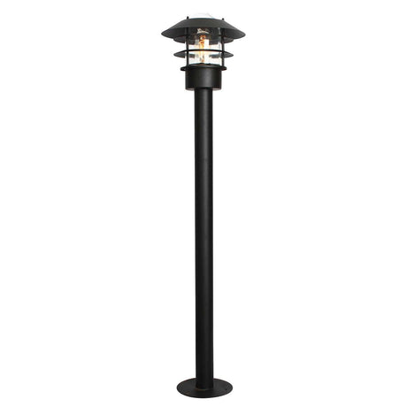 Helsingor 1 Light Bollard Lantern - Black - Comet Lighting