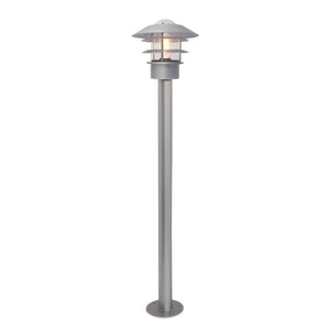 Helsingor 1 Light Bollard Lantern - Silver - Comet Lighting