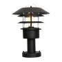 Helsingor 1 Light Pedestal Lantern - Black