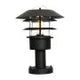 Helsingor 1 Light Pedestal Lantern - Black