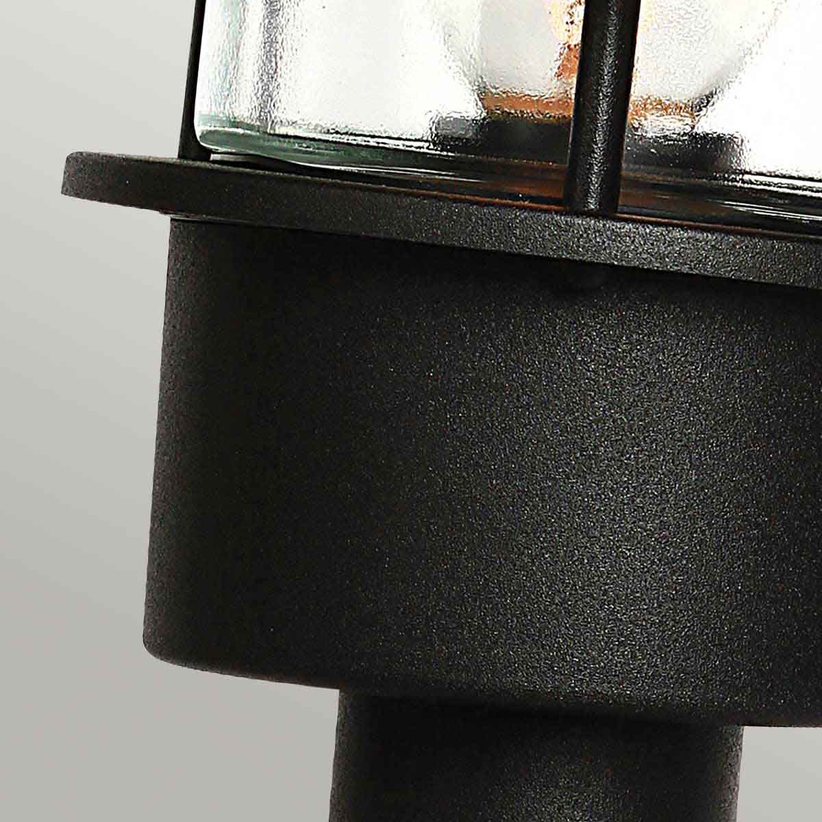Helsingor 1 Light Pedestal Lantern - Black - Comet Lighting
