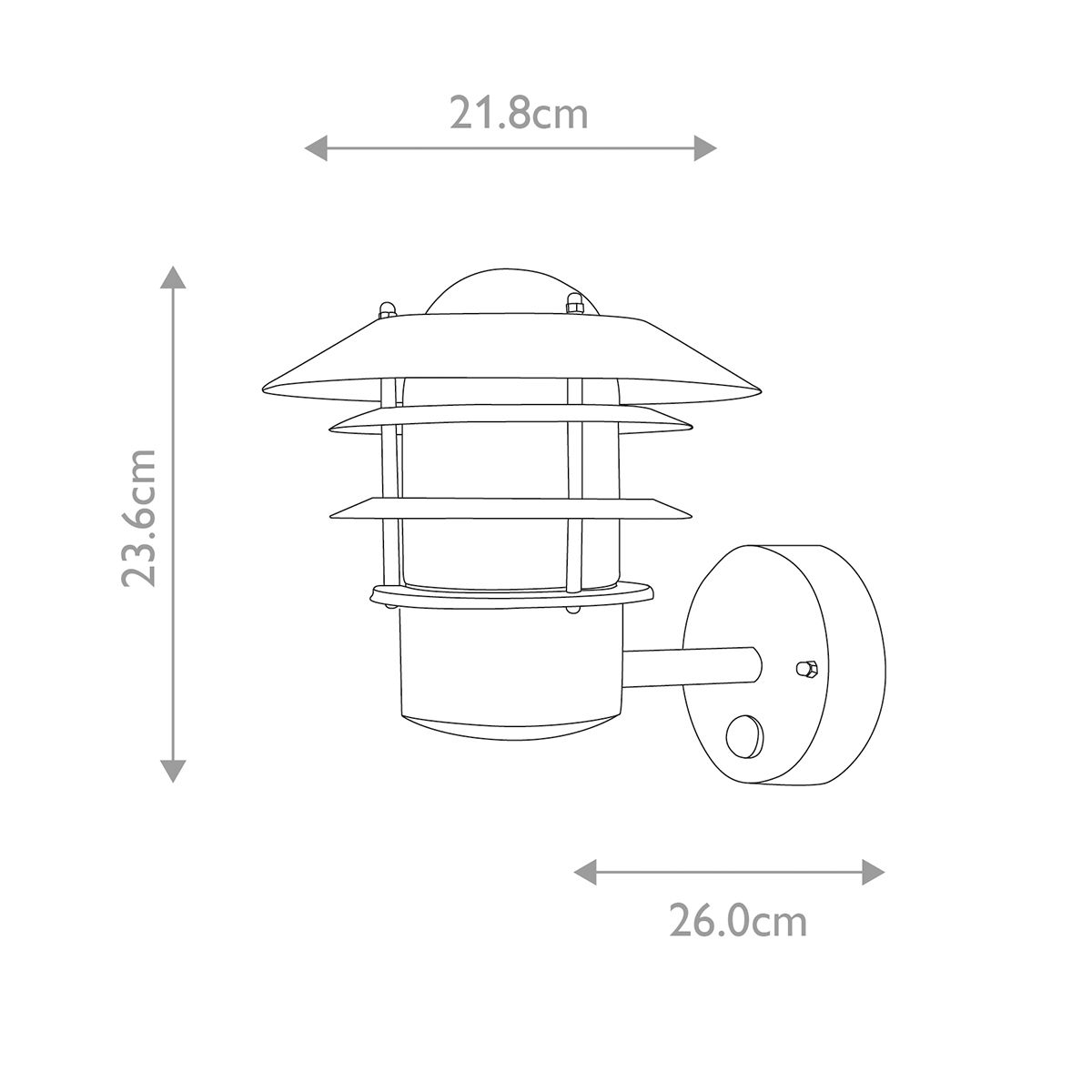 Helsingor 1 Light Pir Wall Lantern - Black - Comet Lighting