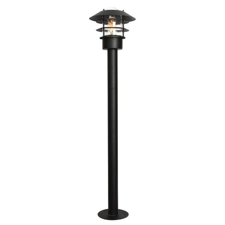 Helsingor 1-Light Outdoor Bollard Lantern - Black