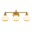 Ainsley 3 Light Wall Light Brushed Brass - Comet Lighting