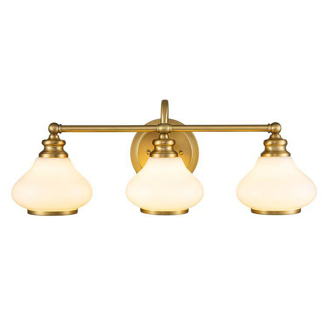 Ainsley 3 Light Wall Light Brushed Brass - Comet Lighting