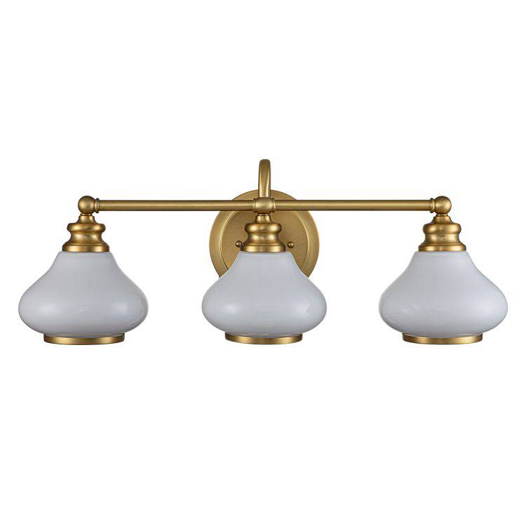 Ainsley 3 Light Wall Light Brushed Brass - Comet Lighting