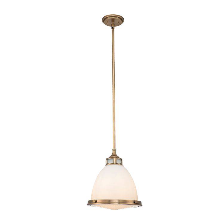 Amelia 1 Light Medium Pendant Heritage Brass - Comet Lighting