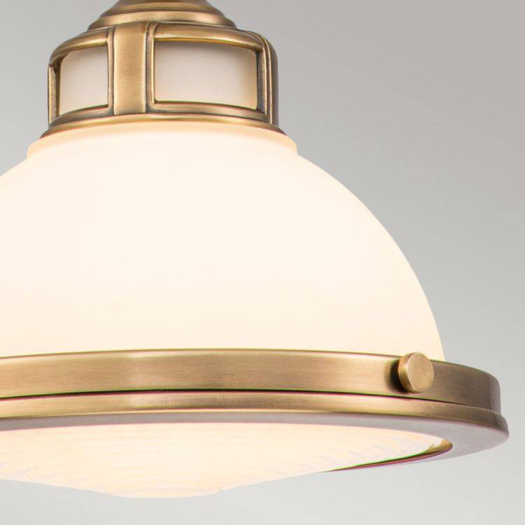 Amelia 1Lt Mini Pendant Heritage Brass - Comet Lighting