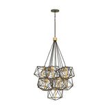 Astrid1 1 Light Pendant Cluster Metallic Matte Bronze with Deluxe Gold Accents - Comet Lighting