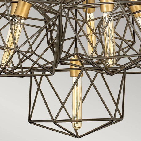 Astrid1 1 Light Pendant Cluster Metallic Matte Bronze with Deluxe Gold Accents - Comet Lighting