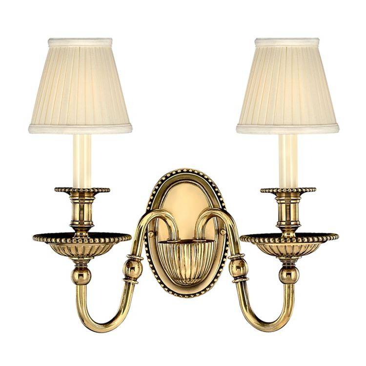 Cambridge 2-Light Wall Light Brass - Comet Lighting