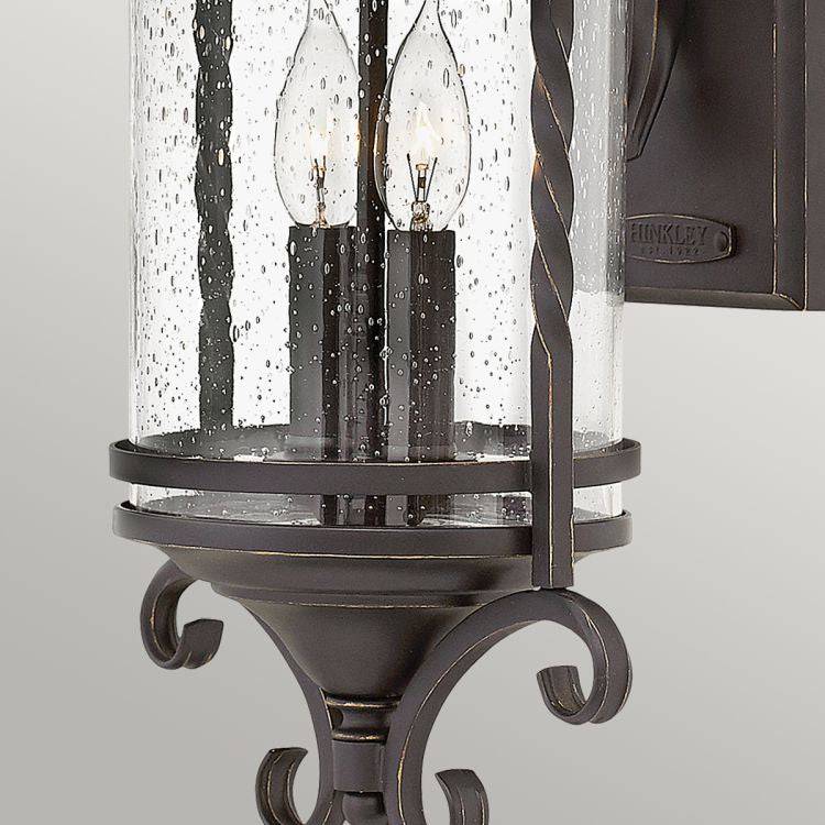 Casa 2 Light Wall Lantern Olde Black - Comet Lighting