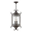 Casa 3 Light Chain Lantern Olde Black - Comet Lighting