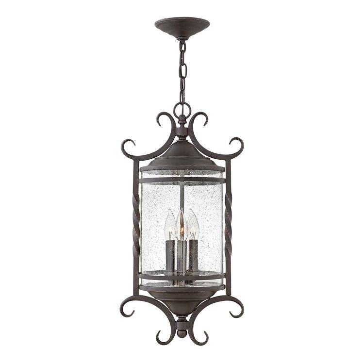 Casa 3 Light Chain Lantern Olde Black - Comet Lighting