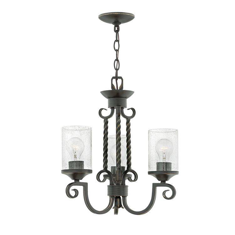 Casa 3 Light Chandelier Olde Black - Comet Lighting