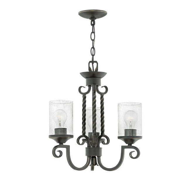 Casa 3 Light Chandelier Olde Black - Comet Lighting