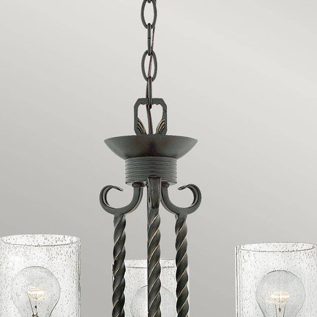 Casa 3 Light Chandelier Olde Black - Comet Lighting